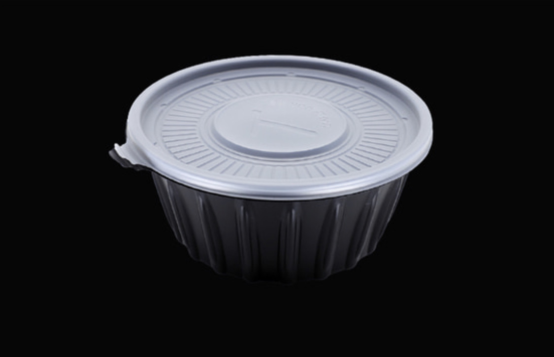 냉면용기 TY-195파이(소) 비빔밥 냉면 칼국수 배달용기 검은색300개